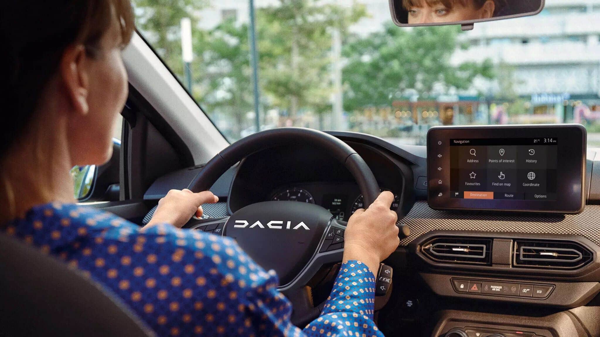 Volant auta Dacia Sandero na dlhodobý prenájom.