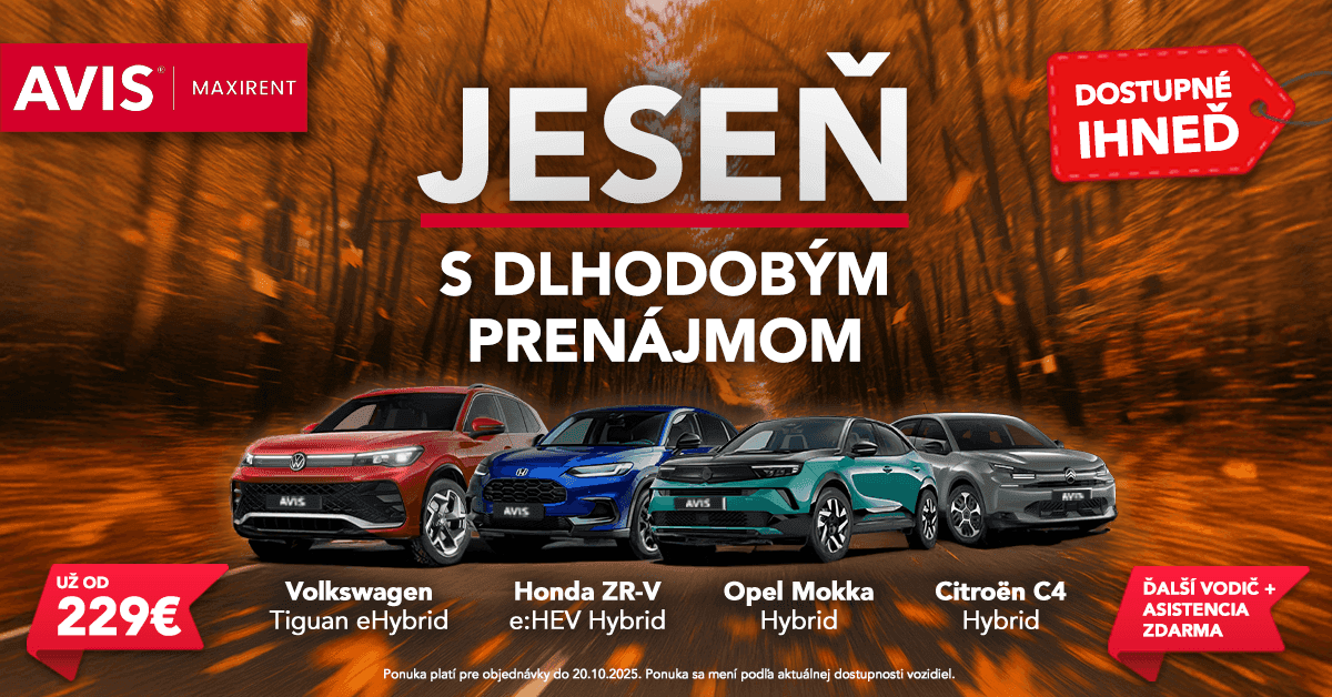 Jesenná kampaň AVIS Maxirent na dlhodobý prenájom.