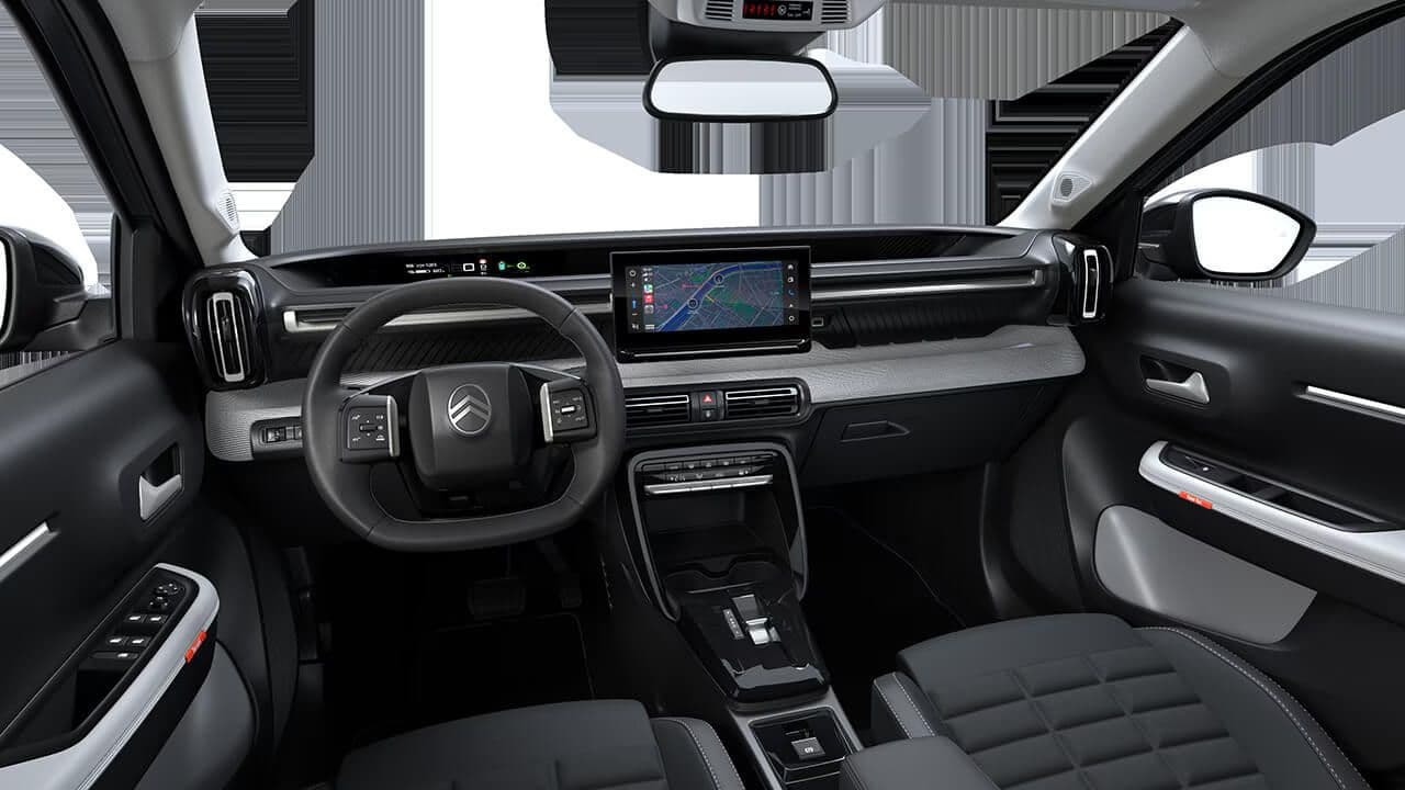 Interiér auta Citroen C3 aircross max od AVIS Maxirent.