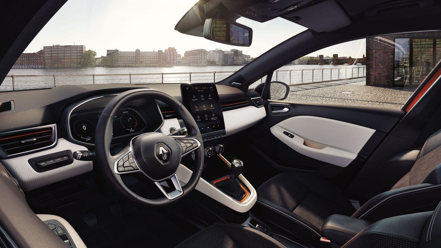 Interiér auta Renault Clio Techno na dlhodobý prenájom.