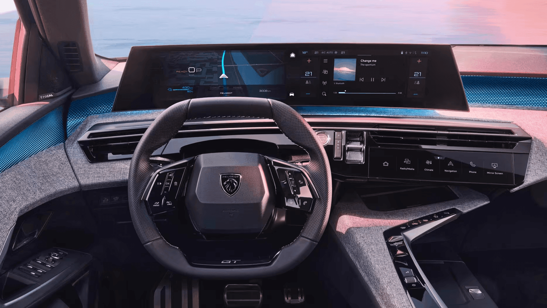 Volant auta Peugeot 3008 na dlhodobý prenájom.