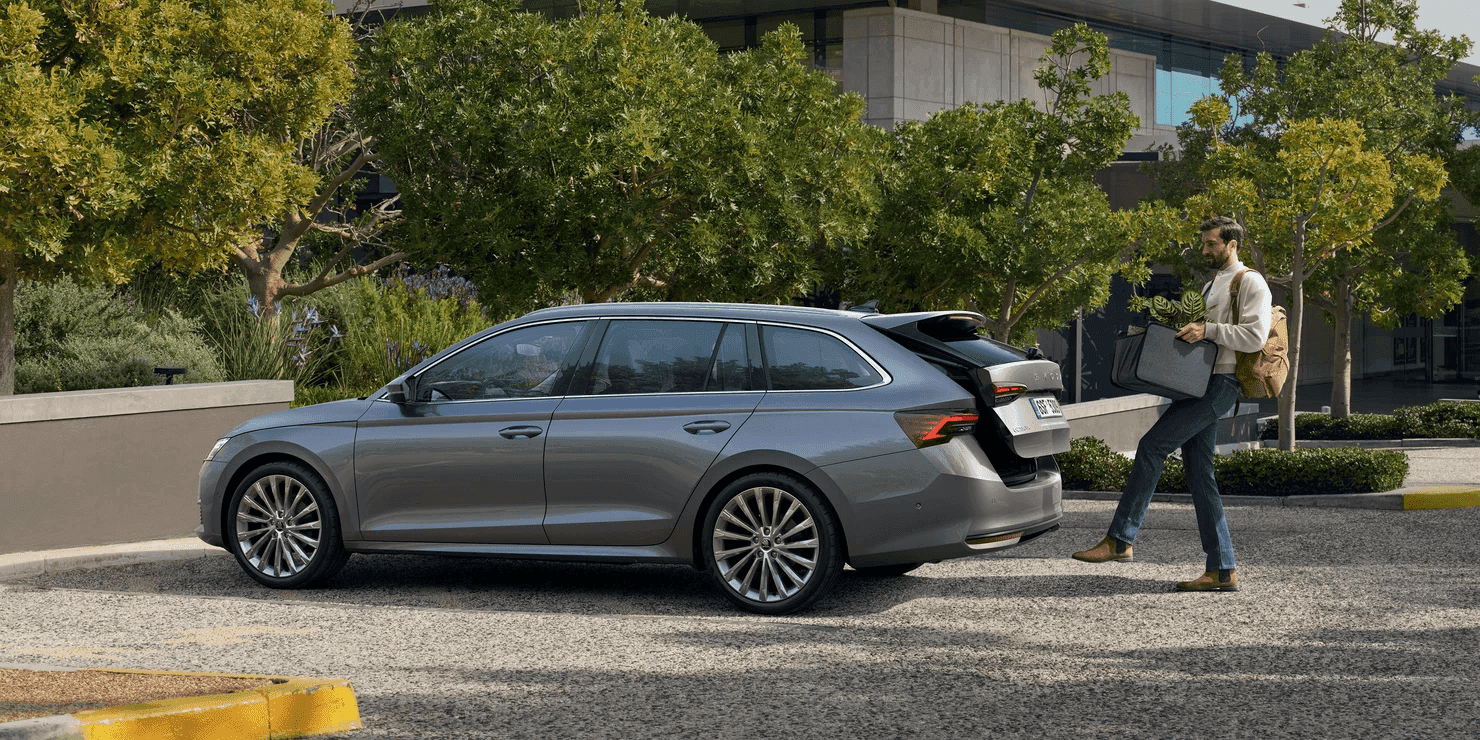Exteriér auta Škoda Octavia Combi na dlhodobý prenájom.