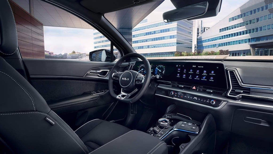 Kabína auta Kia Sportage na dlhodobý prenájom.